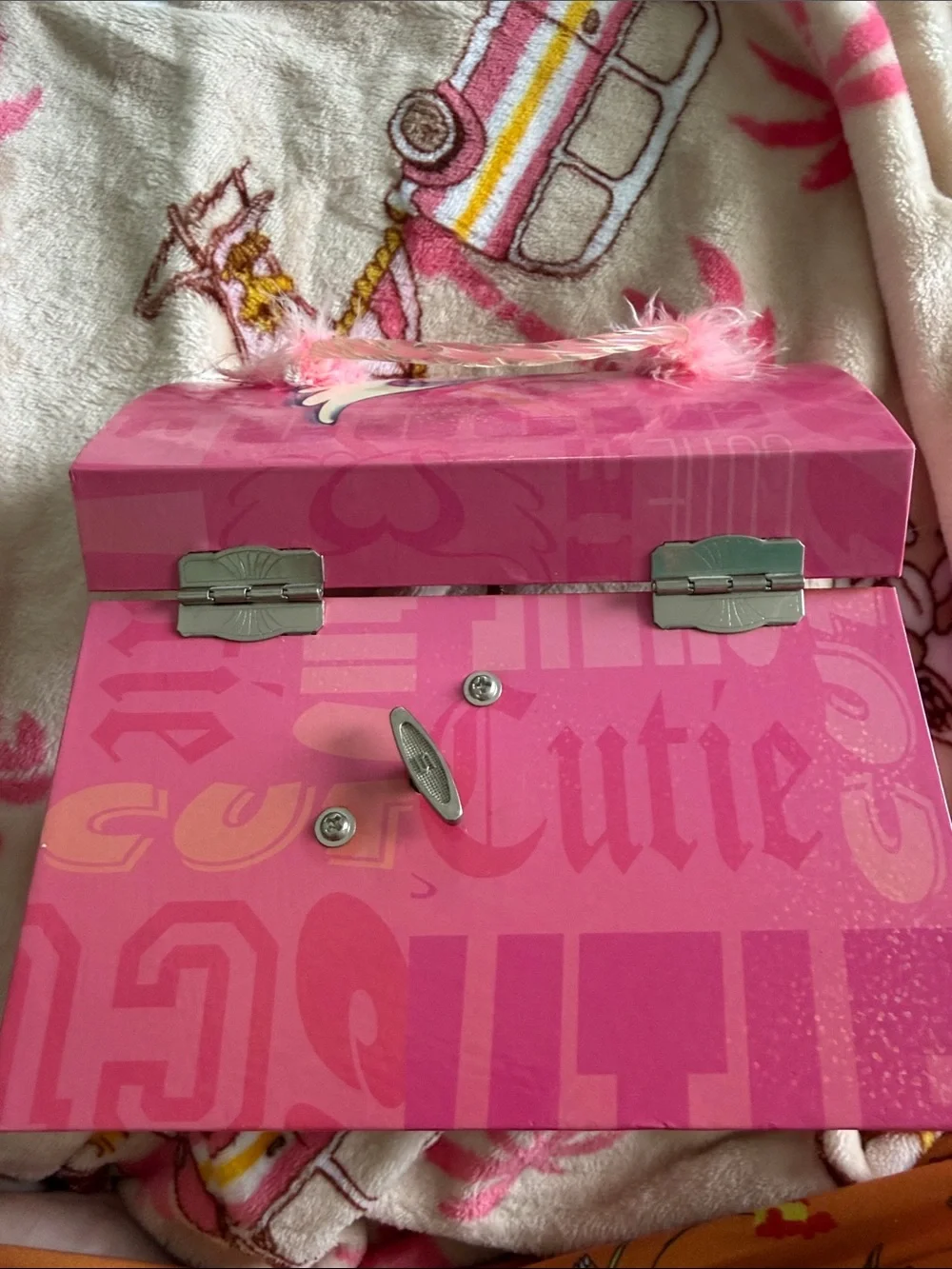 Working Music Box Vintage Y2K Heart Cutie Pink Girls Jewelry Angel Wings Kids